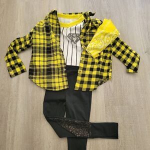 Weissman costume hip hop yellow and black youth extra small NWOT